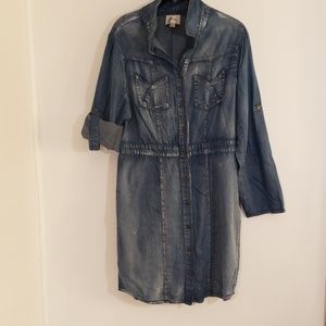 Beige chambray dress size 10